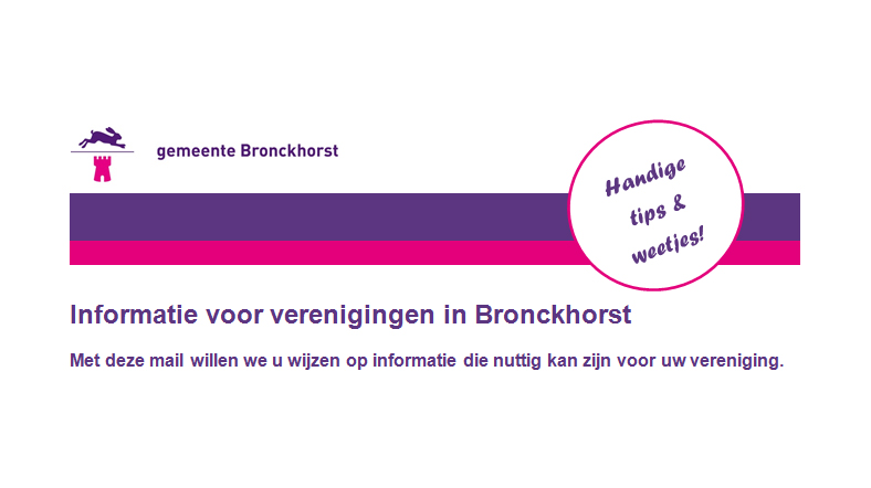 Informatie voor verenigingen in Bronckhorst